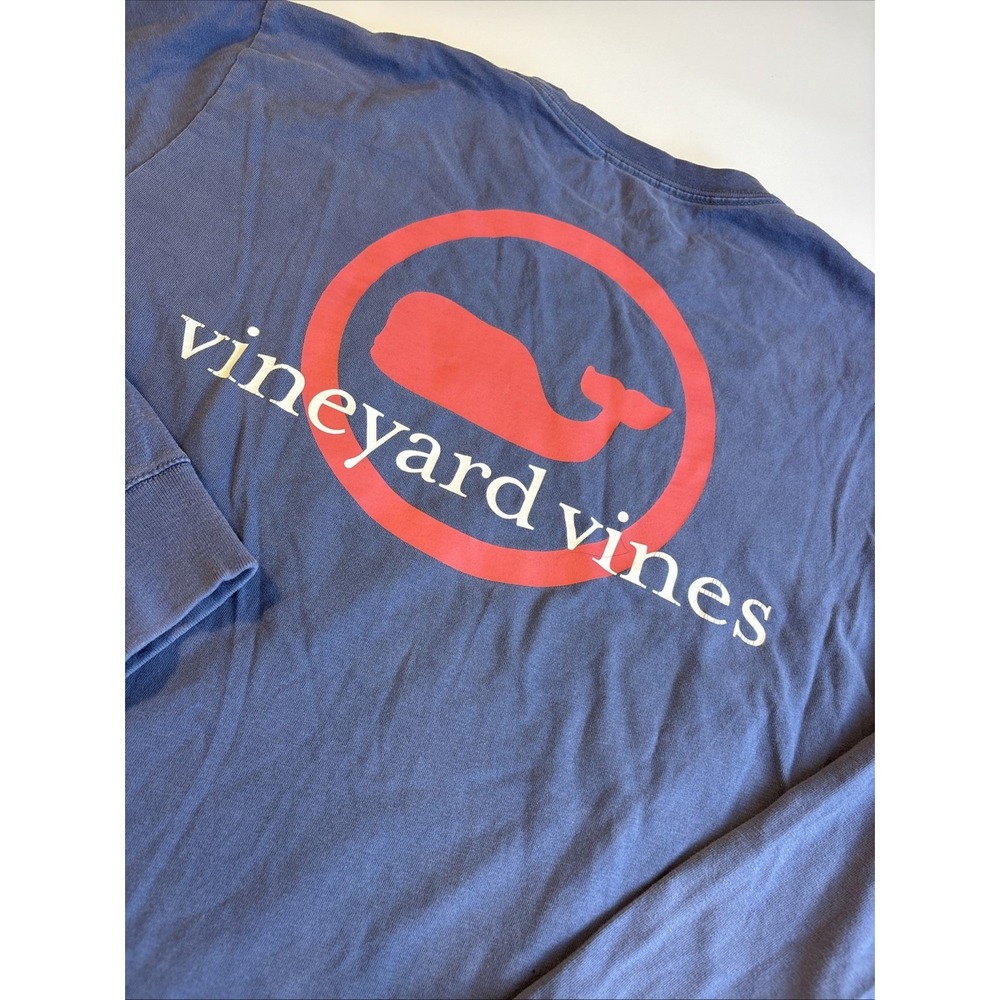 Vintage Vineyard Vines Whale Long Sleeve Pocket Tee T-Shirt Men's SMALL